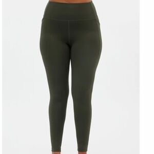 Girlfriend Collective Moss Green High-Rise Pocket Leggings